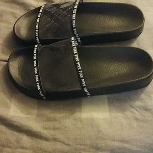 PINK Victoria's Secret Shoes - VS Pink Slides PINK Victoria's Secret Shoes - VS Pink Slides